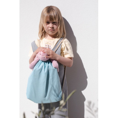 Saco pequeno em material reciclado com cordão de ajuste – Tamanho de criança